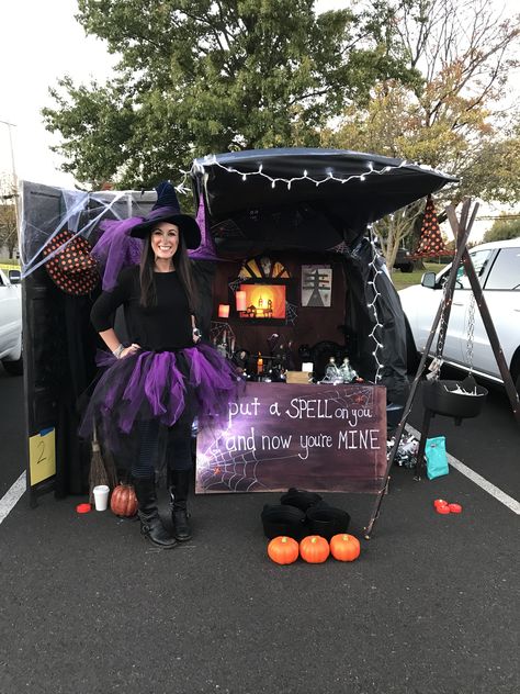 Witches Brew Trunk Or Treat, Witchy Trunk Or Treat Ideas, Witch Themed Trunk Or Treat, Witch Trunk Or Treat Ideas For Suv, Fortune Teller Trunk Or Treat Ideas, Witches Trunk Or Treat Ideas, Witch Theme Trunk Or Treat, Hocus Pocus Trunk Or Treat Theme, Trunk Or Treat Witch Theme