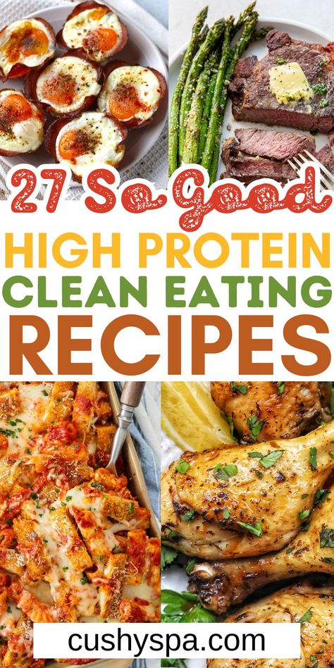 High Protein Clean Eating, Protein Clean Eating, Nourishing Food, High Protein Dinner, Easy Clean Eating Recipes, Healthy Protein Meals, Protein Dinner, Healthy High Protein Meals, Meal Prep Clean Eating