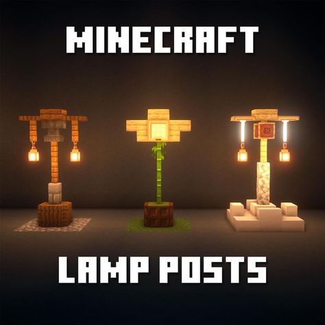 Minecraft Lamp, Minecraft Light, Minecraft Small House, Lamp Posts, Light Post, Cool Minecraft Creations, Cute Minecraft Houses, Minecraft Tips, Minecraft Inspo