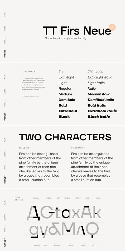 TT Firs Neue font family by TypeType Sans Serif Typeface, The Font, Serif Typeface, Uppercase And Lowercase, Typographic Design, Font Family, Lowercase A, Good Old, Scandinavian Style