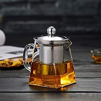 lujiaoshout Clear High Borosilicate Glass Tea Pot with Removable Stainless Steel Infuser Heat Resistant Loose Leaf Teapot Microwavable and Stovetop Safe Tea Set: Amazon.co.uk: Kitchen & Home Glass Tea Set, Tea Pitcher, Puer Tea, Japanese Teapot, Glass Teapot, Glass Jug, Heat Resistant Glass, Pyrex Glass, Tee Set