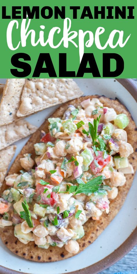 Cabbage Chickpea Salad, Chickpea Tahini Salad, Tahini Chickpea Salad, Legume Dishes, Easy Chickpea Salad, Tahini Recipes, Chickpea Recipes Easy, Mediterranean Vegetables, Bbq Chickpeas