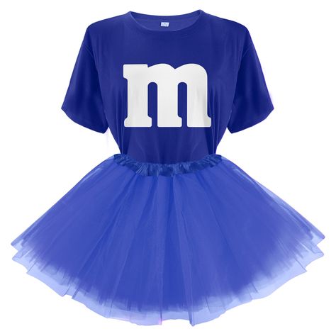 PRICES MAY VARY. Halloween Funny Costume Set:Our Halloween Costume includes 1 piece of Letter M colourful t-shirt,1 pieces of tutu skirts with the same color which is a playful and eye-catching outfit that is sure to make you stand out at any party or event. If You Want Cool Halloween Costumes That Are a Real Blast, This Cosplay Costume Can Be Played Funny. Soft Fabric: Made of high quality cotton fabric, this shirt is durable for many holidays.Skin friendly, soft and and comfortable to wear. Mu Blue Skirt Halloween Costume, Mnm Halloween Costume, M And M Costume, Tutu Halloween Costumes, M M Halloween Costume, Mm Costume, M&m Halloween Costume, 2 People Halloween Costumes, M&m Costume