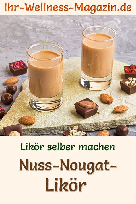 Schneller, cremiger Nuss-Nougat-Likör: Einfaches Rezept für einen selbstgemachten Sahnelikör aus Nuss-Nougat-Creme und Rum. Der cremige Likör schmeckt pur genauso verführerisch wie in Kaffee oder heißer Schokolade. Ein absoluter Hit als Geschenk für liebe Freunde ... Vegan Baking Recipes, Coffee Plant, Party Finger Foods, Roasted Coffee Beans, Cooking Prep, German Food, Vegan Baking, Liqueur, Cake Desserts