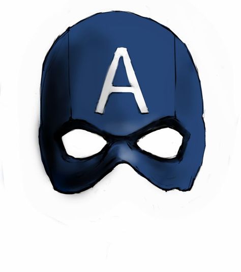 https://www.deviantart.com/chief501/art/Captain-America-mask-530801095 Captain America Easy Drawing, Captain America Sketch Easy, Captain America Drawing, Captain America Mask, Captain America Shield Painting, Sketch Of Captain America, Captin America, Mask Drawing, Simple Art