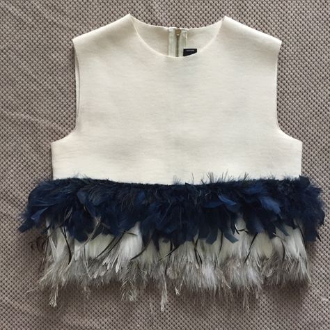 Dsquared2 woman feather vest Feather Vest, Winter Outfit, Flapper Dress, Winter Outfits