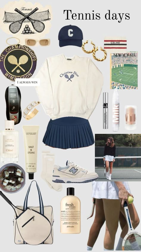 Tennis Girl Aesthetic Outfit, Matching Tennis Outfits, Preppy Sport Outfits, Cute Tennis Outfit Aesthetic, Tennis Core Aesthetic Outfits, Women Sports Aesthetic, Tennis Women Outfit, Tennis Vibes Aesthetic, Merideth Blake Outfits