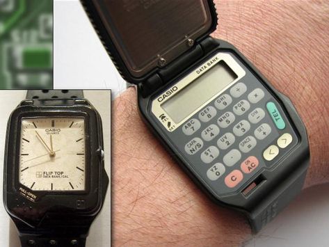 12 Ultra-Nerdy Watches of Yore | PCMag Weird Watch, Casio Vintage Watch, Top Gadgets, Golden Watch, Casio Vintage, Retro Watches, Ring Watch, Casio G Shock, Watch Faces