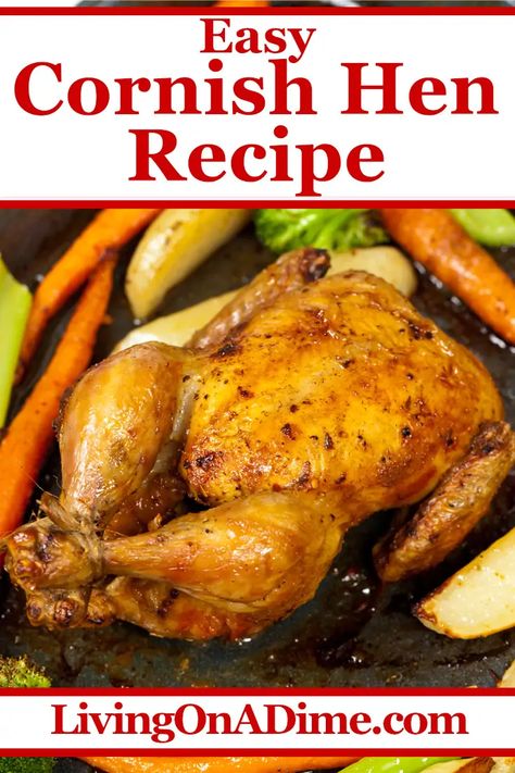 Cornish Hen Recipe Easy, Bake Cornish Hen Recipe, Baked Cornish Hens, Cooking Cornish Hens, Hen Recipes, Meal For 2, Cornish Game Hen Recipes, Cornish Hen Recipe, Firecracker Chicken