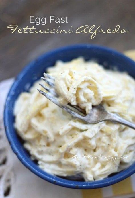 Fettucini Alfredo, Fettuccini Alfredo, Egg Fast Diet, Keto Egg Fast, Egg Fast, Low Carb Pasta, Alfredo Recipe, Fettuccine Alfredo, Keto Foods