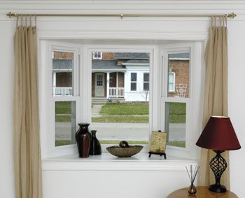 Easy Steps to Replacing a Bay Window - Extreme How To Farmhouse Curtains Living Room, Bay Window Decor, Farmhouse Style Curtains, Bay Window Living Room, Small Basement Remodel, Dream House Living Room, Living Room Decor On A Budget, Farmhouse Style Living Room, Bow Window