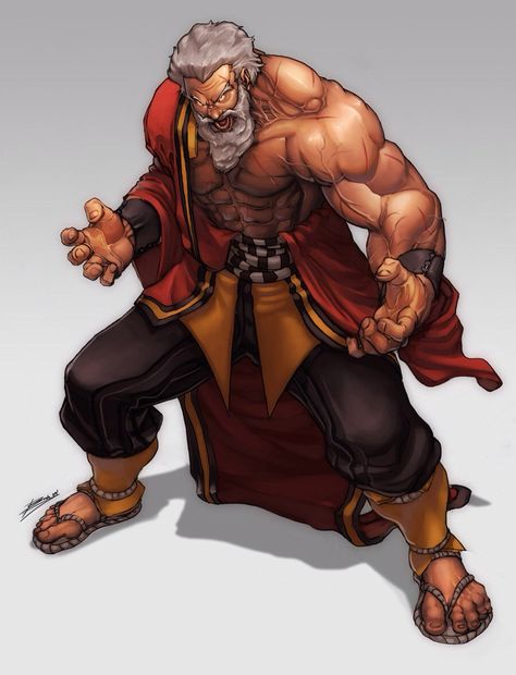 Brawler monk Angry Man, Old Monk, Male Character, Martial Artists, Martial Artist, Fantasy Warrior, Character Design Male, Fantasy Rpg, Character Design References