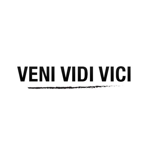 I came, I saw, I conquered. Vendi Vidi Vici Tattoo, Veni Vidi Vici Tattoo Design Women, Veni Vidi Vici Tattoo Fonts, Veni Vidi Vici Meaning, Vini Vidi Amavi, Conquer Quotes, Latin Quotes, Modern Retro, I Saw