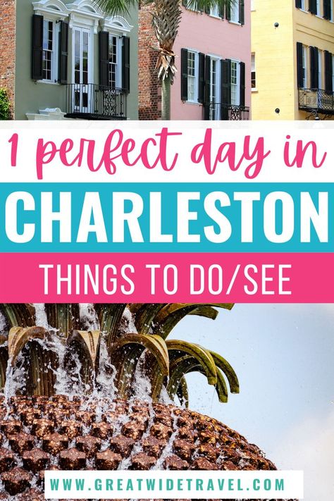 Charleston Travel | Things to Do Charleston | Instagram Spots Charleston | One Day Charleston | Weekend Trip Charleston | South Carolina Travel | South Carolina Travel Guide | Rainbow Row Charleston Trip To Charleston Sc, Charleston Things To Do, Charleston Itinerary, Rainbow Row Charleston, Charleston Travel Guide, Southern Usa, Literary Travel, South Carolina Travel, Southern Travel