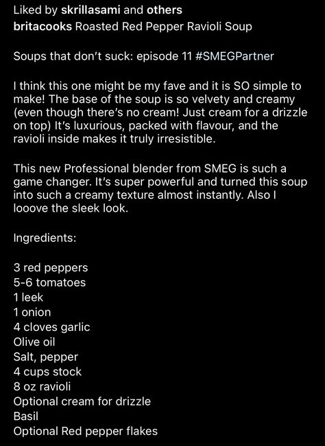 Roasted Red Pepper Ravioli Soup Roasted Red Pepper Ravioli Soup, Roast Red Pepper Soup, Roasted Red Pepper Gouda Soup, Spicy Roasted Red Pepper Soup, Ravioli Soup, Roasted Red Pepper Soup, Roasted Red Pepper, Roasted Red Peppers, Ravioli