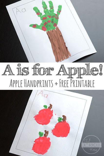 Apple Artwork Preschool, Apple Alphabet Activities, Apple Handprint, Apple Math Worksheets, September Preschool Themes, Daycare Art, Apple Week, September Preschool, A Is For Apple