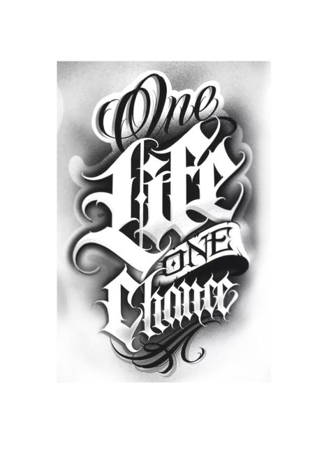 One Life One Chance Tattoo Design, Lettering Sleeve Tattoo, Word Sleeve Tattoo, Never Trust Anyone Tattoo, Lettering Tattoo Men, Script Tattoo Men, No Limits Tattoo, Chicano Tattoos Lettering, Hair Tattoo Designs