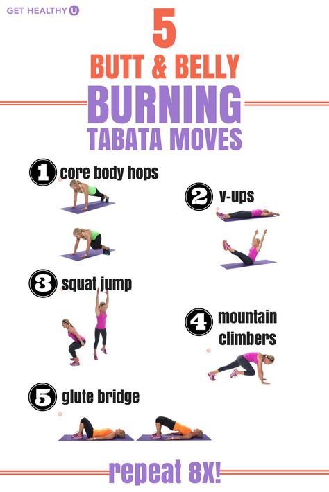 When it comes to workouts, tabata intervals and isometric holds are the powerful duo that will kick you in the butt and shrink it a little at the same time! By combining the heart-pumping quality of fast, tabata intervals with the power of holding an exercise in place while your muscles are shaking, you can maximize your time spent working out and minimize the amount of time you need to put in! Fitness Mantra, Bbg Workouts, Benefits Of Cardio, Workout Board, Tabata Workout, Heart Pumping, Lean Legs, Daily Workouts, Healing Yoga