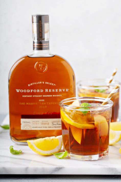 Recipe: Bourbon Peach Tea Smash Woodford Reserve Drinks Cocktails, Woodford Reserve Drinks, Jim Beam Apple Recipes, Woodford Reserve Cocktails, Dark Liquor, 71st Birthday, Bourbon Recipes, My Squad, Woodford Reserve