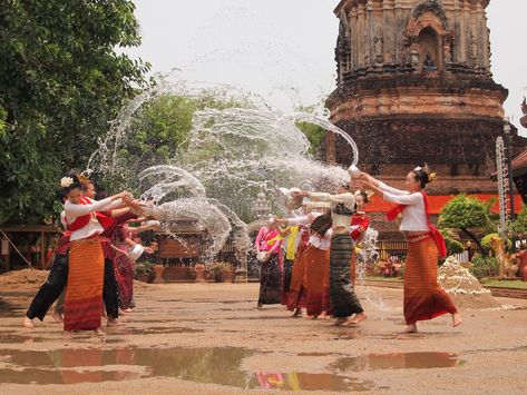 Thailand New Year, Lao New Year, Songkran Thailand, Thailand Festivals, Songkran Festival, New Years Traditions, Celebration Around The World, Thailand Holiday, Visit Thailand