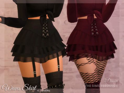 Sims 4 Cc Button Up Shirt, Edgy Sims 4 Cc Clothes, Sims 4 Cc Plus Size Clothes, Sims 4 Cc Goth Skirt, Sims 4 Cc Long Skirts, Sims Resource Cc Clothes, Sims 4 Cc Clothes Female Cute, Skirts Cc Sims 4, Sims 4 Mods Clothes Female