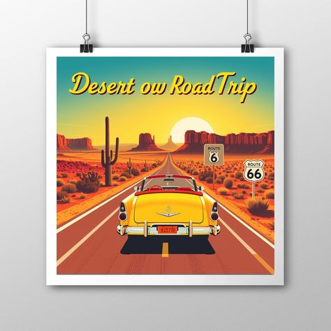 Vintage Desert Road Trip

#VintageRoadTrip #DesertAdventure #Route66 #art #poster Road Trip Poster, Trip Poster, Desert Road Trip, Vintage Desert, Desert Road, Road Trip Routes, Hit The Road, Route 66, Art Poster