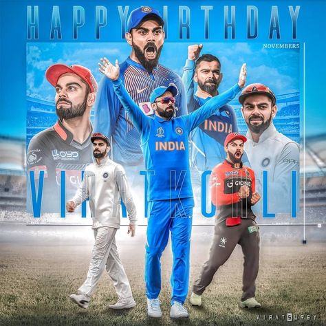 Joker Mobile Wallpaper, Virat Kohli Birthday, Kohli Birthday, Happy Birthday Virat Kohli, Happy Birthday King, Indian Cricket Team, Cricket Poster, King Kohli, Virat Kohli Instagram