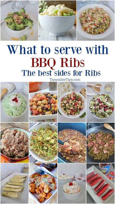 BBQ ribs are a classic summer dish, and they're even better when served with a variety of delicious side dishes. Check out the best sides and salads to serve with Barbecue Ribs. What To Serve With Pork Ribs, Sides To Serve With Bbq Ribs, What Sides Go With Ribs, Salad To Go With Ribs, Ribs Dinner Sides Dishes Meals, What To Serve With Ribs Side Dishes, Sides To Go With Ribs, Bbq Ribs Sides Dishes, What To Serve With Ribs