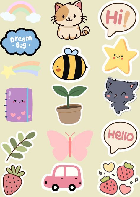 Quick and Easy Sticker Projects 👉 Save This Pin, Click the link, Then Elevate Your Designs on the Site sticker design sticker design ideas easy sticker design aesthetic printable sticker design ideas graphics creative sticker design packaging sticker design packaging ideas sticker design packaging food sticker design inspiration graphics sticker design kpop cute sticker design cute easy sticker design easy and cute sticker design inspiration easy Easy Stikers Ideas, Cute Stickers Simple, Handmade Sticker Ideas Aesthetic, Cute Stickers Ideas For Journal, Cute Printable Sticker Sheets, Animal Stickers Printable, Butterfly Stickers Printable, Cute Stickers Printable Kawaii Stamps, Birthday Stickers Printable