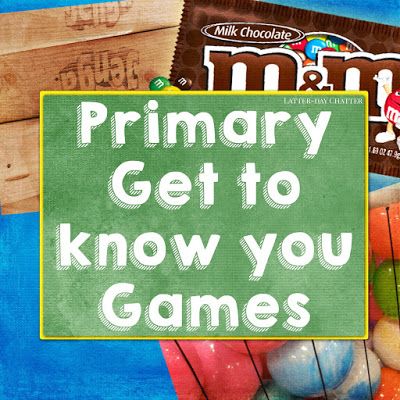 Lds Primary Games, Primary Games, Primary Presidency, Lds Primary Lessons, Activity Day Girls, Primary Chorister, Get To Know You Activities, Primary Songs, Primary Singing Time