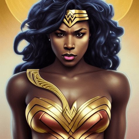 Graphics - Creative Fabrica Black Wonder Woman, Jesper Ejsing, Camilla D’errico, Big Afro, Short Afro, Blush On Cheeks, Kawaii Panda, Big Curls, Goddess Locs