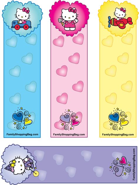 Hello Kitty Bookmarks Free Printable, Kawaii Bookmarks Printable, Sanrio Bookmark Printable, Hello Kitty Free Printables, Free Hello Kitty Printables, Hello Kitty Stickers Free Printable, Hello Kitty Template Free Printable, Sanrio Bookmark, Anime Bookmarks Printable