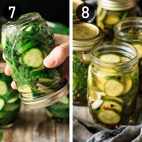 Learn how to make easy refrigerator dill pickles with this quick and simple small batch recipe.  No canning equipment required.  This recipe is perfect for families who love crunchy, dill pickles for snacks and sandwiches. Homemade Giardiniera Recipe, Crunchy Dill Pickles, Refrigerator Dill Pickles, Easy Veggie Side Dish, Refrigerator Pickles Dill, Quick Pickles, Canning Equipment, Veggie Side Dish Recipes, Dill Pickle Recipe