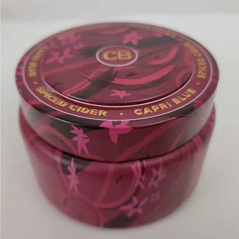 Anthropologie Capri Blue Spiced Cider Candle 8.5 Oz, Single Wick, Tin Brand New Candle With A Very Pleasant Apple Scent. Measures 3.5" Wide And 2.5" Tall. Apple Scent, Candle Picture, Spiced Cider, Red Sign, Garden Candles, Capri Blue, Home Fragrance, Cider, Wicked