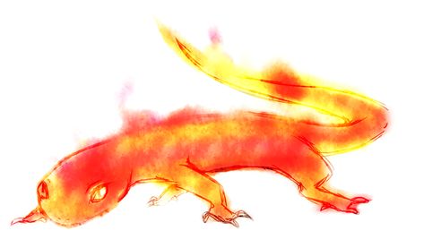 Fire Animals, Fire Creature, Dnd Wildfire Spirit, Fire Animals Art, Fire Lizard, Wildfire Spirit, Fire Creature Concept Art, Fire Salamander Tattoo, Fire Mythical Creatures