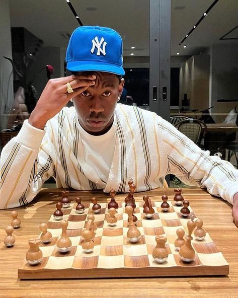 Tyler, The Creator playing chess. Tyler The Creator Wallpaper, Playing Chess, Odd Future, T Baby, February 3, Young T, American Rappers, Tyler The Creator, Discord Server