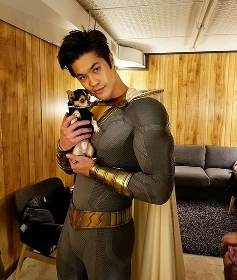 Shazam!!! (@rossbutler posted this in his instagram) - [Follow @multiversedc for more news] - #superman #batman #wonderwoman #aquaman… Black Adam Shazam, Zach Dempsey, Teen Beach 2, Justice League Aquaman, Ross Butler, Rare Comic Books, Meagan Good, Sea Wallpaper