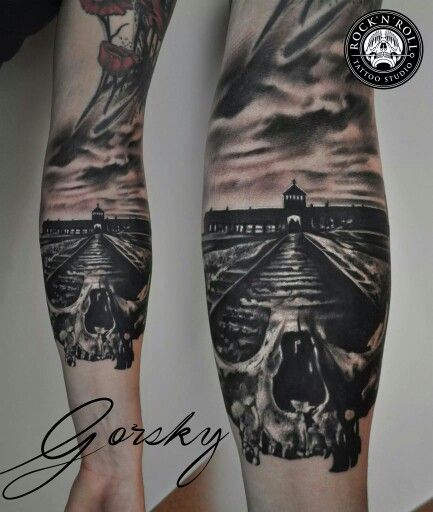 Damian Gorski Railroad Tattoo Ideas, Railroad Tattoo, Track Tattoo, Train Tattoo, Train Tracks, Tattoo Studio, Railroad Tracks, Japanese Art, Tattoo Ideas