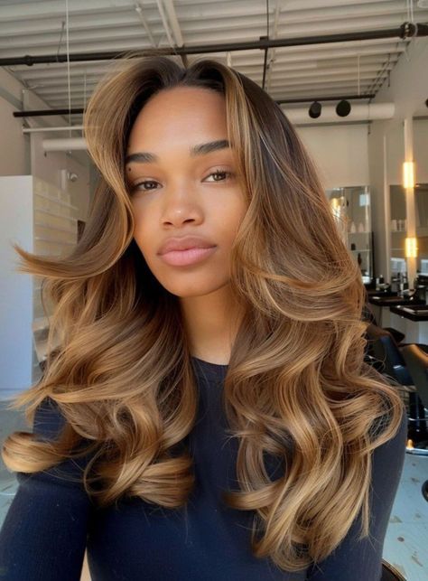 Honey Brown Hair Color, Brown Hair Color Shades, Rambut Brunette, Honey Brown Hair, Brown Hair Inspo, Caramel Hair, Dyed Natural Hair, Honey Blonde Hair, Hair Color Shades