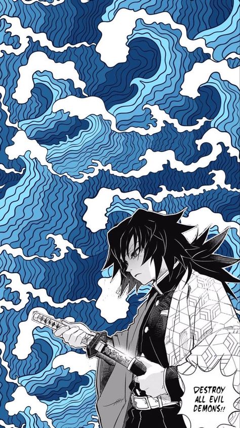 Phone Wallpaper Glitter, Giyuu Tomioka Wallpaper, Nino Nakano, Sketch Videos, Tomioka Giyuu, Cool Anime Backgrounds, Wallpaper Animes, Anime Demon Slayer, Cool Anime Guys