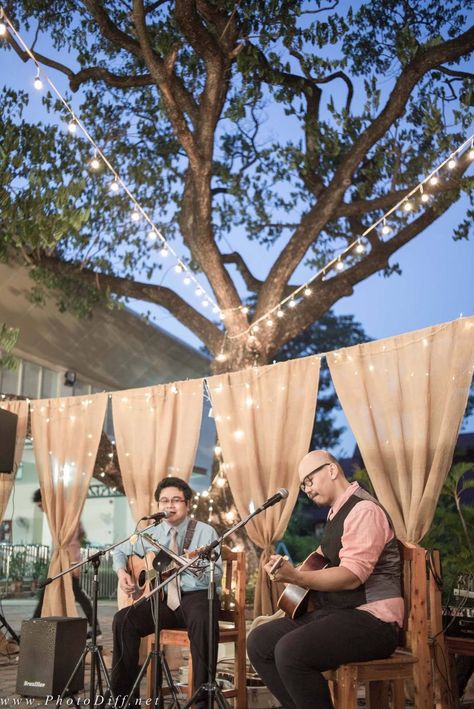 Spring Birthday Party: Garden Party – SeasonOverload Backyard Concert Ideas, Outdoor Stage Decoration, Backyard Concert, Concert Decor, Birthday Party Garden, Garden Stage, Birthday Garden Party, Spring Birthday Party, Worship Night