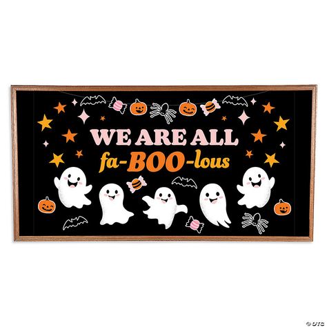 Halloween Sel Bulletin Boards, Ghost Halloween Door Decorations For School, Unbe Leaf Able Bulletin Board, Halloween Kindness Bulletin Board, Hello Fall Bulletin Board, Spooktacular Bulletin Boards, Fall Window Painting Ideas For Classroom, Cute School Bulletin Boards, Interactive Halloween Bulletin Boards