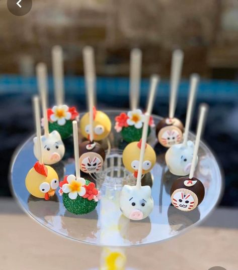 Moana Themed Cake Pops, Moana Cake Pops Ideas, Moana Cakepops, Moana Treats Ideas, Moana Cake Pops, Moana Cookies, Moana Birthday Cake, Moana Birthday Party Theme, Moana Theme Birthday