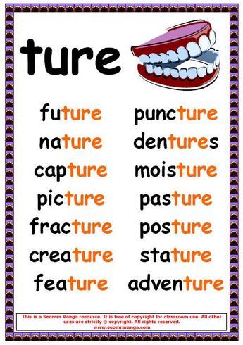 Ture Words, Phonics Posters, Phonics