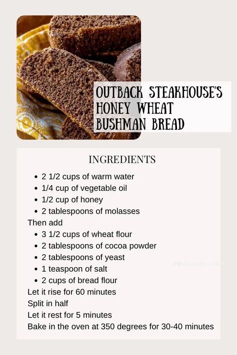 Recipe for Outback's bread! (Jordan the Stalliin on TikTok) #clonerecipes #recipes #outbacksteakhouserecipes Homemade Longhorn Bread, Homemade Easy Bread Recipes, Sunbeam Bread Maker Recipes, Outback Bread Recipe For Bread Machine, Copycat Outback Bread, Dan Buettner Recipes, Outback Copycat Recipes, Outback Bread Recipe, Outback Steakhouse Bread