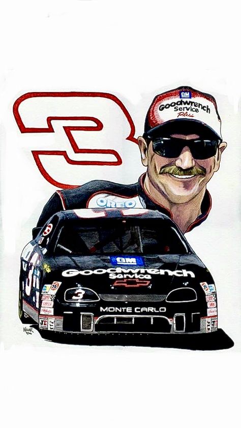 Dale Earnhardt Wallpaper, Nascar Pictures, Car Drawing Pencil, Figure Sketch, Dale Earnhardt Sr, Old School Cartoons, Nascar Cars, The Greatest Of All Time, Dragon Ball Super Artwork