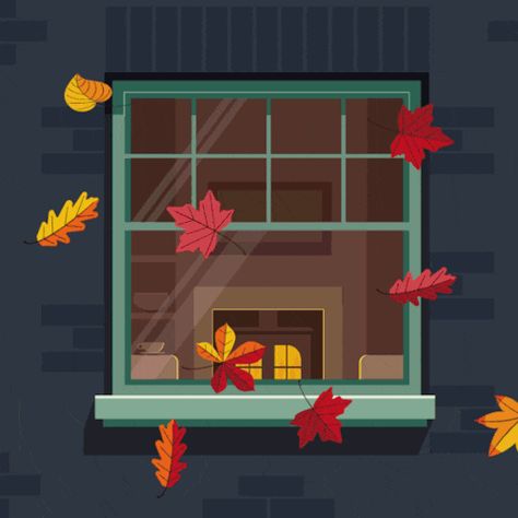 Autumn Animation, Autumn Gif, Thanksgiving Illustration, November Vibes, Falling Gif, Hipster Illustration, Animation Portfolio, Interactive Exhibition, American Illustration