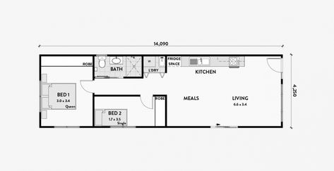 Floor Plans – Granny Flats Australia Granny Flat Ideas Australia, 60 Square Metre House Plans, 2 Bedroom Granny Flat Floor Plans, 1 Bedroom Granny Flat Plans, Flat Floor Plan, Adu Floor Plans, Garage Conversion Granny Flat, Granny Flats Australia, Granny Flat Plans