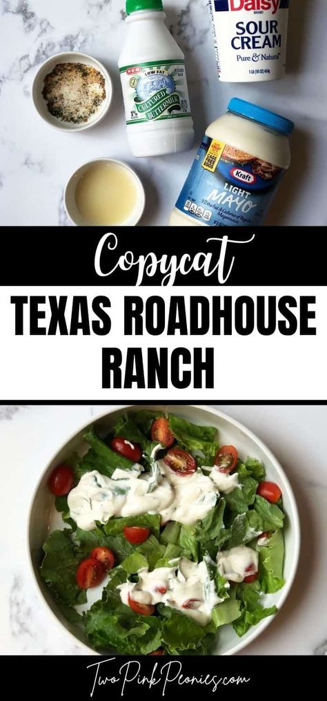 Long Horn Ranch Dressing Recipe, Texas Roadhouse Ceaser Dressing Recipe, Copycat Runza Ranch Dressing, Copycat Salads Restaurant Recipes, Texas Road House Ranch Dressing, Old Country Buffet Copycat Recipes, Denny's Ranch Dressing Recipe, Texas Roadhouse Salad, Texas Soup