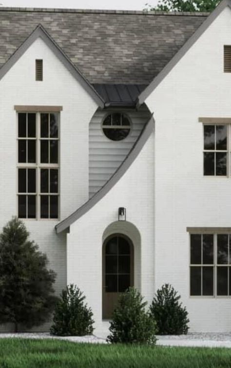 White Exterior House, White Exterior Houses, Modern English, White Exterior, Exterior House, A P, House Exterior, Exterior, White